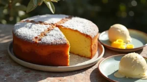 Rezeptbild: Mallorquinischer Mandelkuchen (Gató de Almendra): Das beste saftige Originalrezept ohne Mehl in 40 Minuten – Schnelle Zubereitung, Zutaten & exakte Garzeit